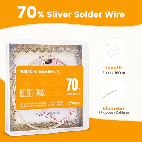 Silver Solder Wire Medium Silver Solder 22 Gauge for Jewelry Repair Silver Repair 5 FT - color: Medium Solder, size: 22 Gauge 5 Ft