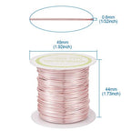 Pandahall 60 Feet Tarnish Resistant Copper Wire 22 Gauge Jewelry Beading Craft Wire for Jewelry Making (Rose Gold)