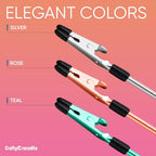 CraftyCrocodile Set of 3 Bracelet Helper Tool - Fastener Tool for Bracelet, Necklace, Jewelry, Watch - Сlip, Clasp Helper - Easy to Put on Yourself, Portable, Made of Metal, Silver, Rose, Teal - color: Silver, Rose, Teal