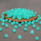 BONNY BOXX 1000PCs 6MM Jelly Peacock Green Acrylic Round Beads, Smooth Transparent Acrylic Balls, Plastic Resin Gumball Bubblegum Chunky Beads for Necklace & Bracelet Making, Crafting Supplies - color: Jelly Peacock Green, size: 6MM