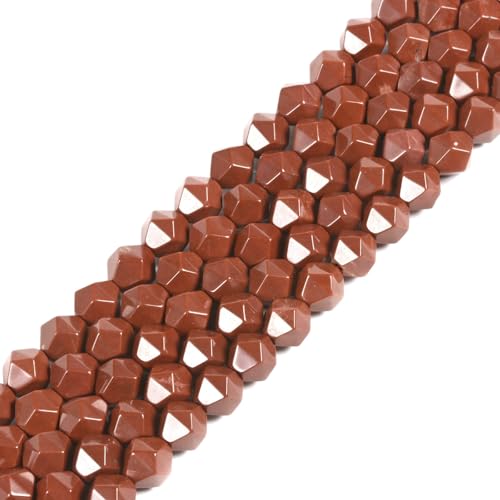 Red Jasper 6mm Gemstone Triangle Faceted Round Loose Beads Strand 15.5" DIY Jewelry Making - color: Red Jasper