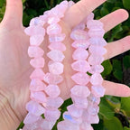 Adabele 30 Inch Natural Raw Healing Crystal Quartz Nugget Drilled Gemstone Loose Beads Rose Pink AB Titanium Coated Chakra Gem Stone Spacer for Jewelry Craft Making GA-B8 - color: Rose Pink Ab, size: 30 Inch/2 Strands