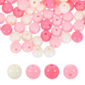 HARFINGTON 200pcs Cream Pink Acrylic Round Beads 10mm Dia 1.9mm Hole Plastic Resin Smooth Balls Loose Bead for Jewelry Making Bracelets Necklace Earrings DIY - color: Cream Pink, size: 10mm