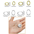 2400pcs Oval Jump Rings Jewelry Jump Rings Stainless Steel Open Ring Diameter 4mm 5mm 6mm 7mm for Jewelry Making Supplies Earring Bracelet Necklace DIY Craft Making(Gold & Silver) - color: Gold,Silver