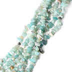 LAIDANLA Amazonite 400pcs Natural Chip Stone Beads 5-8mm Healing Crystal Irregular Gemstones Drilled DIY Loose Rocks Bead Crystal for Bracelet Earrings Necklace Jewelry Making Crafting - color: M-Amazonite