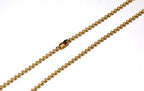Titanium Stainless Steel Small Beads Ball Chain Necklace for Men Women 24-38 Inches Silver Black Gold - color: Gold, 2.4mm wide
