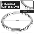 CREST Surgical and Marine Grade Stainless Steel Split Ring for Keychains SS316L Key Rings for Car Keys - color: 5-pack 316ss