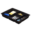 Navaris Felt Drawer Organizer Tray - Tidy Desk Drawers, Office Supplies, Jewelry, Cosmetics, Small Personal Items and Accessories - Black - color: Black