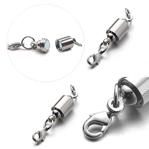 Zpsolution Screw Locking Magnetic Necklace Clasps Safety Magnetic Jewelry Clasps and Closures 6mm Silver - color: Silver