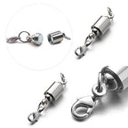 Zpsolution Screw Locking Magnetic Necklace Clasps Safety Magnetic Jewelry Clasps and Closures 6mm Silver - color: Silver