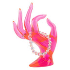 AUEAR, 1 Pack Hand Form Jewelry Display Holder OK Shape Stand Support for Bracelet Ring Watch Key Home Organization Pink