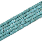 170pcs 5x2mm Natural Turquoise Heishi Disc Rondelle Spacer Stone Semi Precious Gemstone Loose Beads for Jewelry Making 15 Inch - color: Turquoise, size: 5x2mm