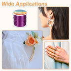 HARFINGTON Wire 328ft Length 26 Gauge Copper Craft Jewelry Wrapping Wire Tarnish Resistant Beading for Jewelry Making Supplies Crafting, Red-Purple - color: Red-Purple