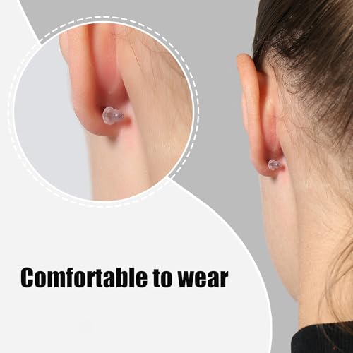 Silicone Earring Backs, 200 Pieces Clear Hypoallergenic Stoppers for Stud, Post, Hoop, Fishhook Earrings