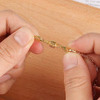 Magnetic Necklace Clasps and Closures 14K Gold Plated 925 Sterling Silver Double Lobster Clasp Magnetic Jewelry Clasps for Necklaces Bracelet - color: C-14K Gold