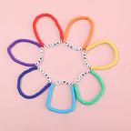 Rainbow Heishi Surfer Bracelets Set for Women Stackable Clay Beaded Bracelets Disc Stretch Preppy Bracelets Layering Colorful Friendship Bracelets Team Cheer Bulk Boho Summer Beach Jewelry Gift - style: FAMILY