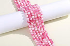 LAIDANLA Pink Tourmaline Jade 8mm Natural Stone Beads Round Loose Gemstone Stone Beads for DIY Bracelet Necklace Earrings Jewelry Making Polishing Beading Crystal 96PCS 2 Strand 32" - color: Z-Pink Tourmaline Jade, size: 8mm