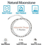 LPBeads Beaded Bracelets for Women Energy Gemstone Charm Jewelry Adjustable Bracelet Gifts for Mom, Daughter, Wife, Friends, Bestie - color: Moonstone