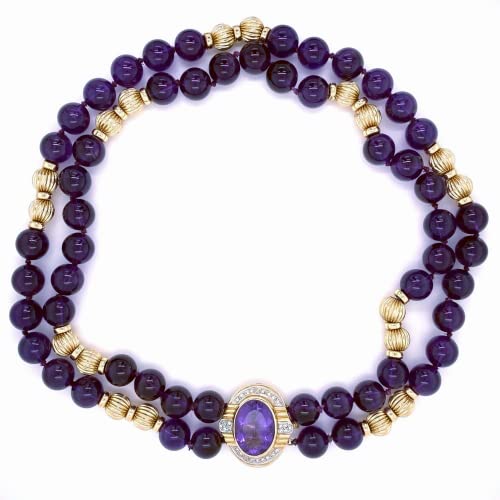 Zenkeeper 108 Pcs Amethyst Beads for Jewelry Making 8 MM Amethyst Gemstones Loose Stone Beads - color: Amethyst bead, size: 8MM, 108pcs