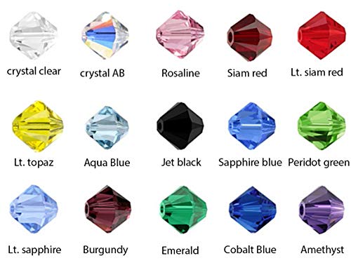 250pcs Czech 6mm (0.24 Inch) Faceted Bicone Crystal Glass Loose Beads Spacer Bulk Aquamarine Blue for DIY Craft Jewelry Making CCB610 - color: Aquamarine Blue, size: 6mm - 250pcs