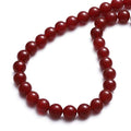 BEADIA Natural Red Agate Stone Round Loose Semi Gemstone Beads for Jewelry Making 8MM 44PCS - color: Red Agate, size: 8mm