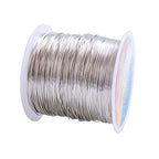 203 Feet Tarnish Resistant Copper Wires 24 Gauge/0.5mm Jewelry Craft Wires Beading Wire for Jewelry Making, Wire Wrapping and Crafting(Silver) - color: 1Silver, size: 24 Gauge