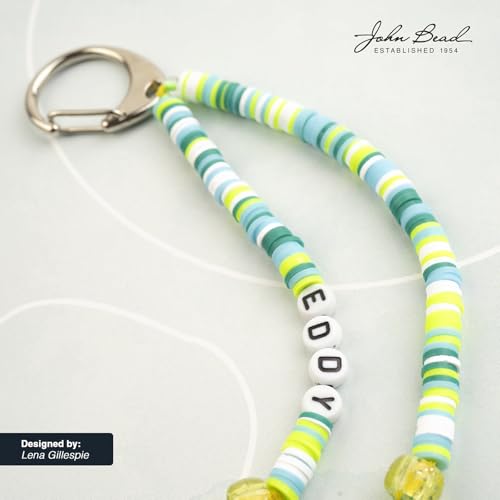 1150pcs John Bead 7mm White Round Acrylic Alphabet Beads for DIY Craft Jewelry Bracelet Necklace Making - color: Multicolor