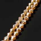 250pcs Czech 6mm (0.24 Inch) Faceted Bicone Crystal Glass Loose Beads Spacer Bulk Golden Shadow for DIY Craft Jewelry Making CCB628 - color: Golden Shadow, size: 6mm - 250pcs