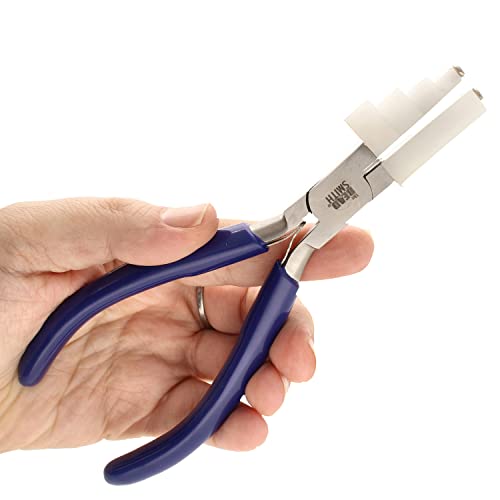 The Beadsmith Stepped Pliers with Interchangeable Nylon Jaws – 6.5 Inches (165mm) – Comfort Grip Handle with Double Leaf Springs – Jewelry Making Tool for Bending & Shaping Wire - style: Interchangeable