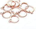 20Pcs Steel French Lever Earring Hooks Wire Settings Base Hoops Earrings with Open Loop for Men Women for DIY Jewelry Making Supplies(14×12mm) (Rose Gold) - color: Rose Gold