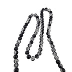 DandS ltd Crackle Lampwork Glass Beads for Jewelry Making, Black & Clear, Vibrant DIY Bracelets, Necklaces, Beading Supplies & Craft Kits for Handmade Jewelry, 80pcs 0.39 inch (10mm), #J236-10 - color: Black & Clear