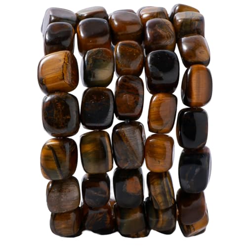 Natural Large Yellow Tiger Eye Cube Stone Beads 8x11mm 38cm/str Loose Semi Gemstone Stone Square Beads for Making Bracelets Necklace - color: Yellow Tiger Eye