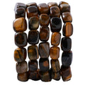 Natural Large Yellow Tiger Eye Cube Stone Beads 8x11mm 38cm/str Loose Semi Gemstone Stone Square Beads for Making Bracelets Necklace - color: Yellow Tiger Eye