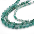 6mm Natural Stone Beads 65pcs Flower Jade Polished Round Smooth Crystal Loose Gemstone Beads for Jewelry Making DIY Bracelet Necklace Earring Crafts Supplies - color: Flower Jade 1 strand-65pcs