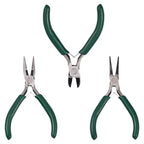 Pliers for Jewelry Making, Jewelry Pliers Set Includes Needle Nose Pliers, Round Nose Plier and Wire Cutters, Jewelry Making Tools for Jewelry Repair, Wire Wrapping, Beading and Crafts - color: Dark Green