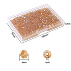 1000pcs Crystal Glass Beads 4mm Bulk Faceted Bicone Spacer Beads for DIY Jewelry Making - color: Amber AB, size: 4mm