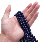 BEADIA Natural Lapis Lazuli Stone Round Loose Semi Gemstone Beads for Jewelry Making 4MM 89PCS - color: Lapis Lazuli, size: 4mm