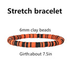 12pcs Friendship Bracelets Beaded Bracelets Heishi Bracelet Cute Bracelets Stack Vinyl Clay Disc Bead Surfer Stretch Summer Beach Bracelets For Women Preppy Bracelets - color: B-color 10