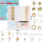 TOIPINIO Bracelet Making Kit Jewelry Making Supplies Kit Natural Stone Beads for Irregular Natural Stone with for DIY Craft-1736 PCS Friendship Bracelet/Necklace/Earrings for Adults (Clear Crystal) - color: Clear Crystal