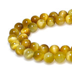 MJDCB Natural Stone Beads 4mm 85pcs Round Golden Tiger's Eye Loose Gemstone Bead Charms for Jewelry Making Bracelet Necklace Earring Pendant - color: Golden Tiger's Eye, size: 4mm