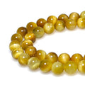 MJDCB Natural Stone Beads 6mm 60pcs Round Golden Tiger's Eye Loose Gemstone Bead Charms for Jewelry Making Bracelet Necklace Earring Pendant - color: Golden Tiger's Eye, size: 6mm