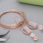 The Beadsmith Half-Round Craft Wire – Soft Temper Jewelry Wire, Rose Gold Color, 21 Gauge, 4 Yards - color: Rose Gold, size: 21 Gauge