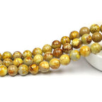 MJDCB 10mm Yellow Imperial Jasper Gemstone Beads Round Loose Stone Bead for Jewelry Making Bracelets Necklaces - color: Yellow Imperial Jasper, size: 10mm