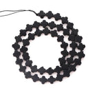 8mm Natural Black Agate Gemstone Faceted Clovers Beads Four-Leaf Spacer Loose Beads for DIY Jewelry Making Beads - color: Black Agate