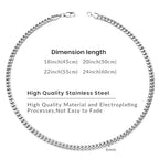 4/6mm Cuban Link Chains for Men - Gold/Silver Plated Stainless Steel Miami Curb Chain Necklace - No Tarnish Hip Hop Mens Jewelry, 18"/20"/22"/24" - color: 6MM Silver Chain, size: 22inch