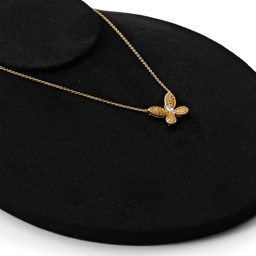Oirlv Necklace Holder Bust Velvet Jewelry Display Necklace Display for Vendors Display Pendant Display Stand Black - color: Black Microfiber
