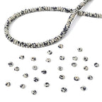 BEADIA Natural Dalmatian Disk Stone Beads 4x2mm 160pcs Rondelle Loose Semi Gemstone Beads for Jewelry Making Design - color: Dalmatian