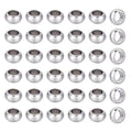 UNICRAFTALE 60pcs Rondelle Spacer Beads Stainless Steel Loose Beads 6mm Hole Spacer Beads Smooth Surface Beads Finding for DIY Bracelet Necklace Jewelry Making Craft - size: 10mm