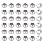 UNICRAFTALE 60pcs Rondelle Spacer Beads Stainless Steel Loose Beads 6mm Hole Spacer Beads Smooth Surface Beads Finding for DIY Bracelet Necklace Jewelry Making Craft - size: 10mm