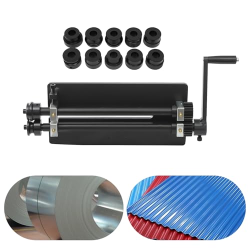 Bead Roller, Durable Sheet Metal Fabrication Bead Roller w/6 Set Dies, 18GAL Capacity Automotive Industry Flaring Tool Beading Machine, 18" Throat Depth Forward Reverse Rotary Machine